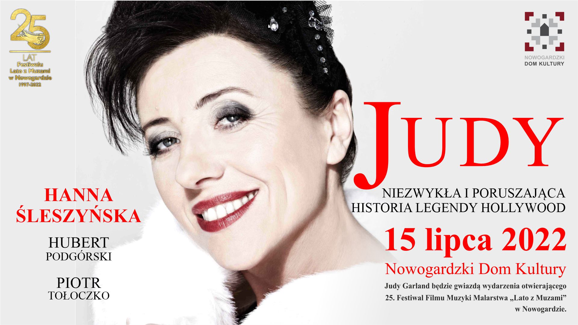 Stulecie urodzin Judy Garland. Spektakl „Judy” na otwarcie „Lata z Muzami"